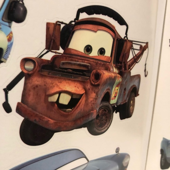 Disney Pixar Cars Peel & Stick Wall Art Stickers 24 Decals Lot 4 Sheets Vinyl - Picture 4 of 11